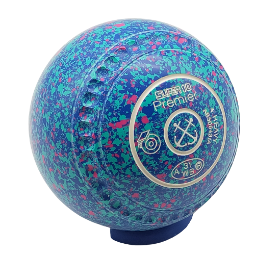 Greenmaster Power Size 2 Dark Blue Wave Logo - Dimpled/Gripped