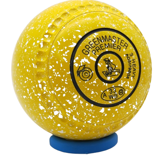 Greenmaster Premier Size 3 Yellow - White with full 40 Dimple Grip