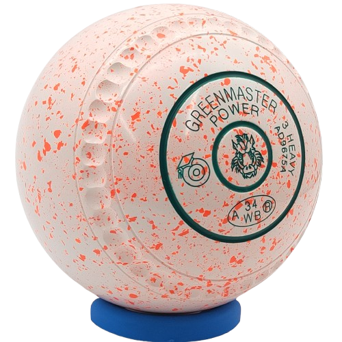 Greenmaster Power Size 3 White-Orange with full 40 Dimple Grip