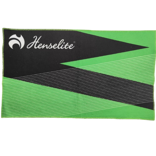 [5199 Hens Victory Towel Blk-Lime] Henselite Dri Tec Victory Towel Black Lime